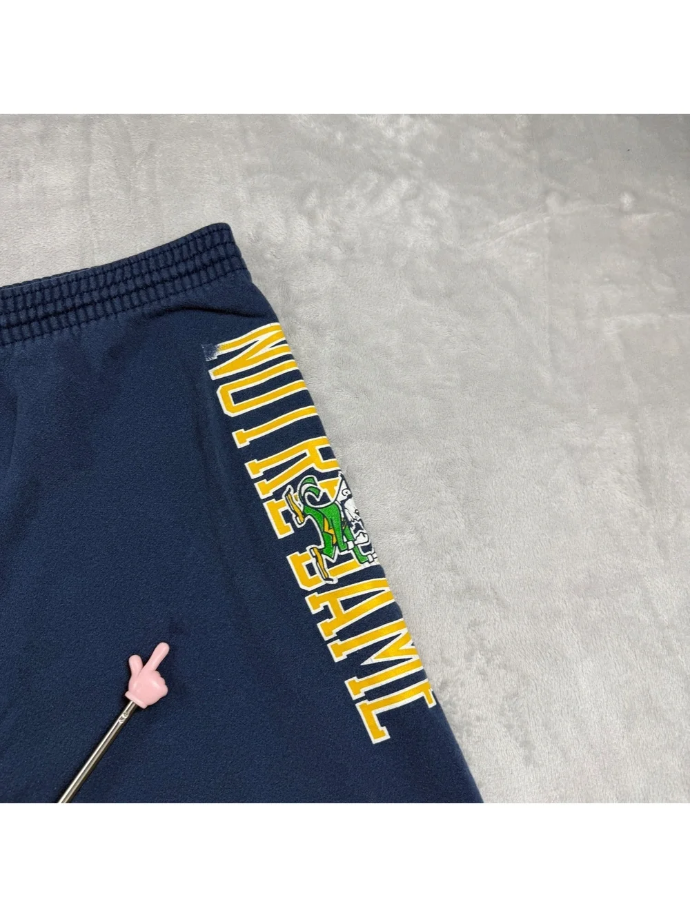 Vintage Notre Dame Fighting Irish Shorts Mens L Navy Made USA College 90s NCAA